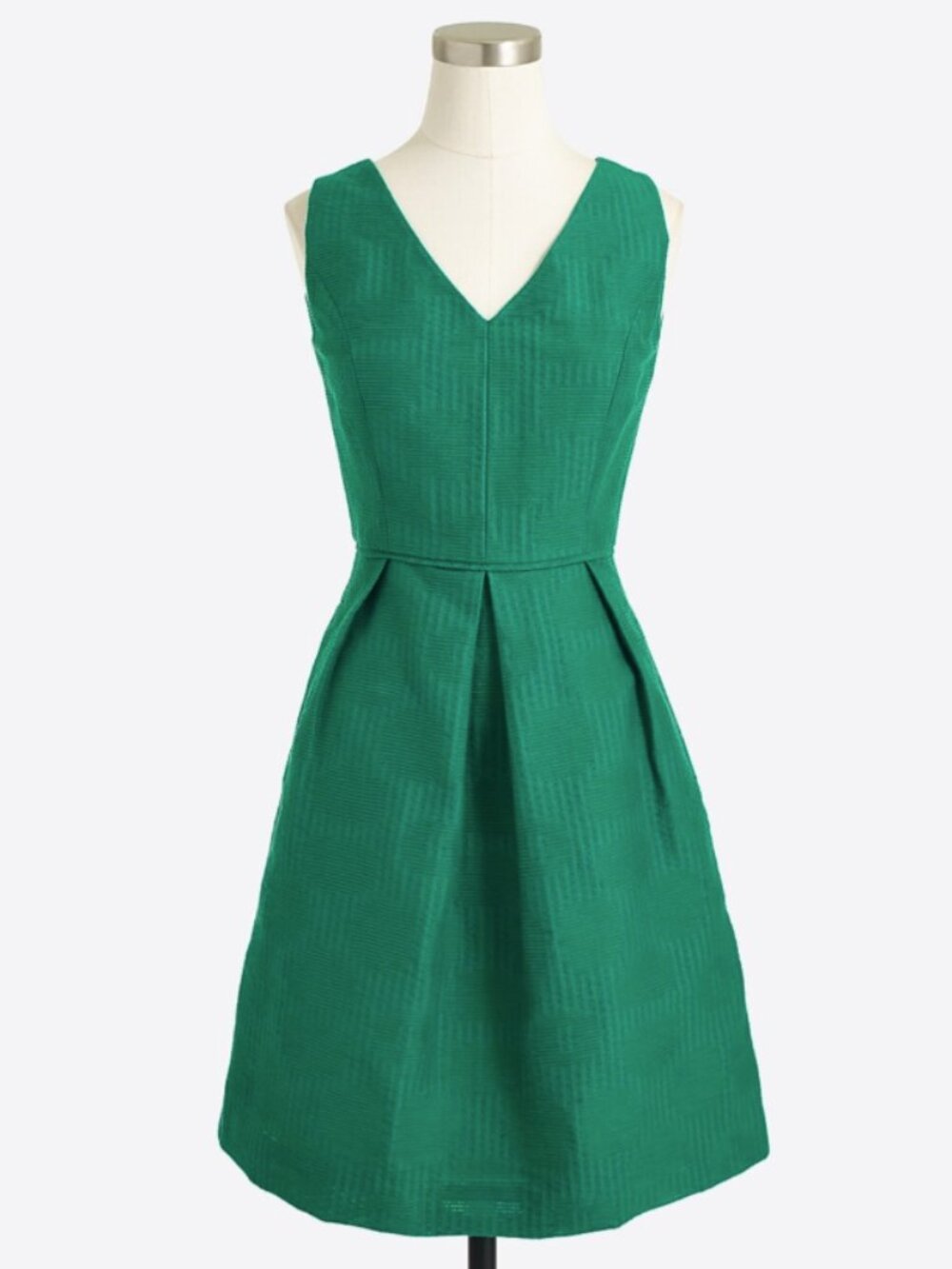 J. Crew Emerald Green Textured Dress